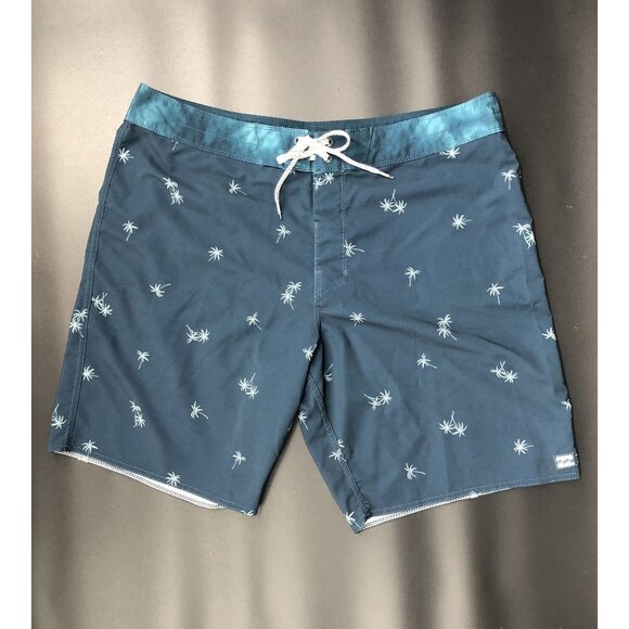 Billabong Other - Billabong Recycler Sundays Pro Boardshorts Men 36 Dark Teal Palm Tree Beach Surf